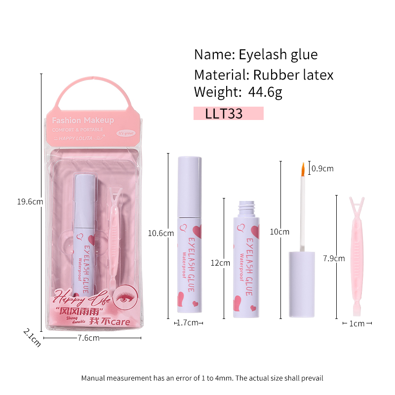 New Arrival Fast Dry Waterproof LLT33 Eyelash Glue False Eyelash Extension Glue Private Label Clear Strong White OEM Eyelash Glue