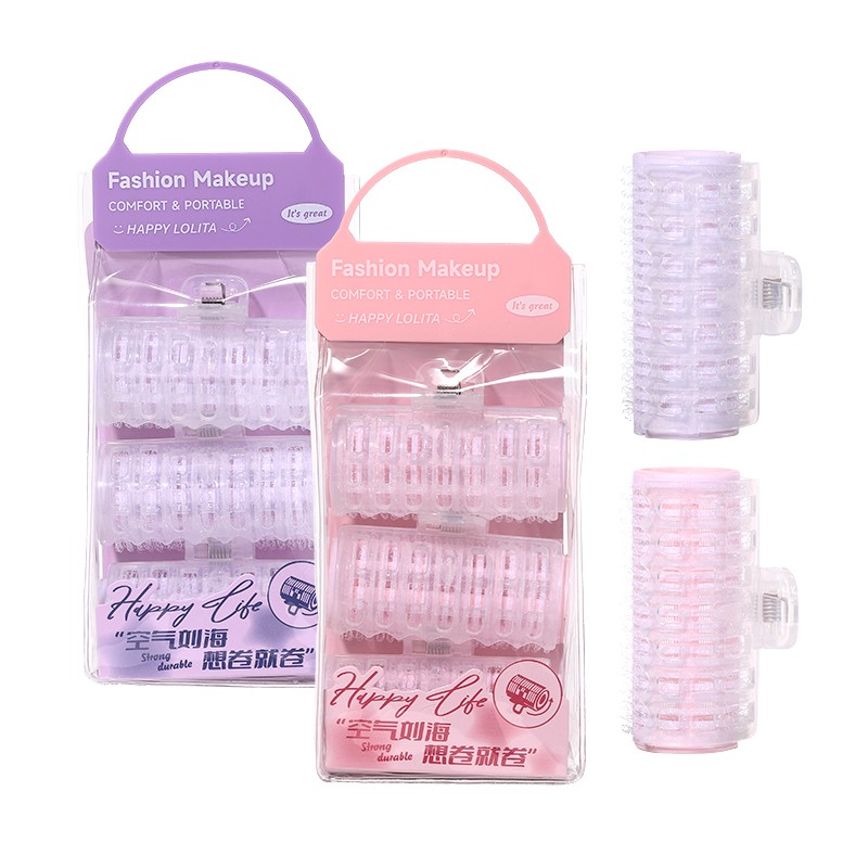 Double-Layer Pink Curling Hair LLT11 Clips Styling tools 3pcs/set Self-Grip Rollers Air Bangs Shaping Tubes For Elegant curly hair