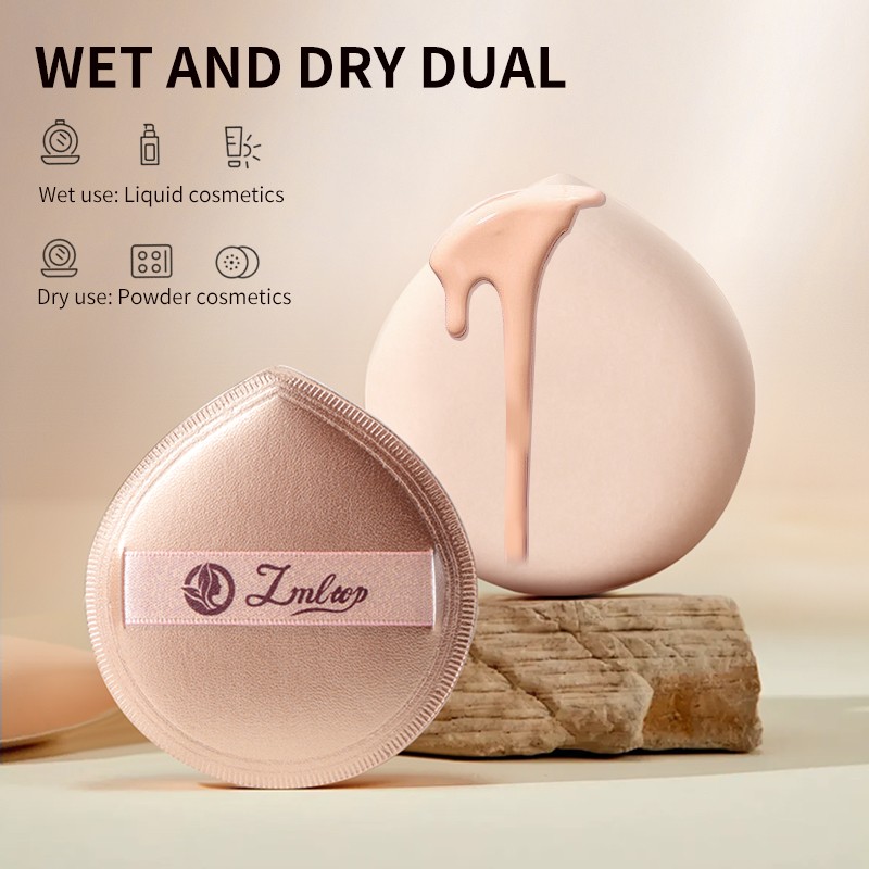 Custom New Premium Fine Texture Gold Makeup Sponge JJF25 Premium Cosmetic Water Drop Marshmallow Air Cushion Powder Puff Polyurethane