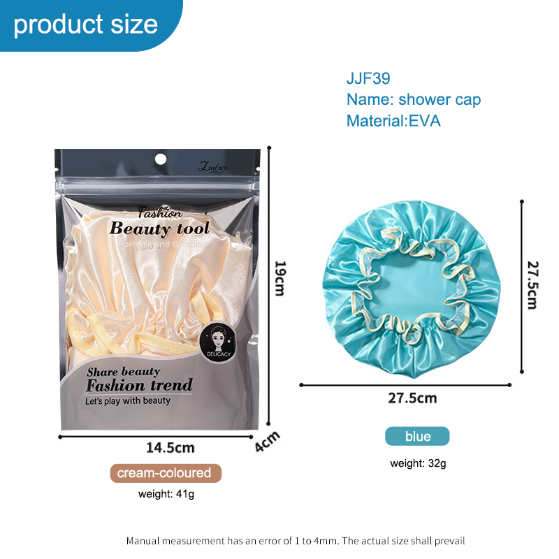 Custom Double-Layer Luxury Bathing Spa Shower Cap JJF39/40 Thickened Adult Hair Care Cover Eco-Friendly Waterproof Bath Head Cover