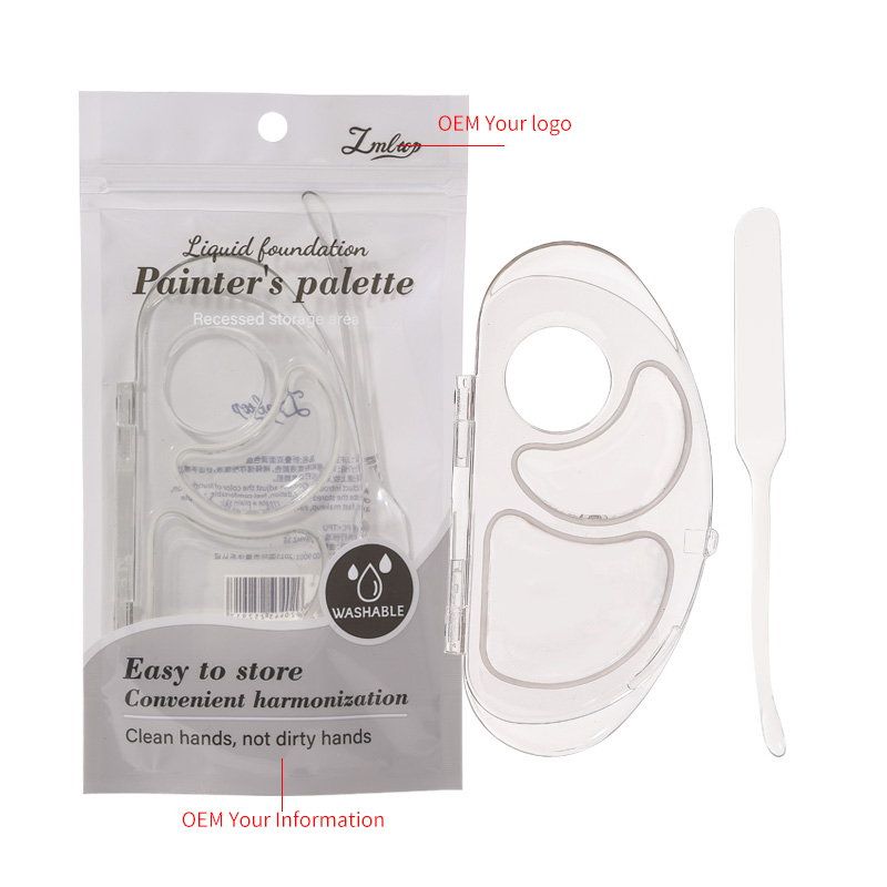 LMLTOP Professional Clear palette set JJF36 Makeup Fold the double-sided color palette with Foundation Eye Shadow mixing stick