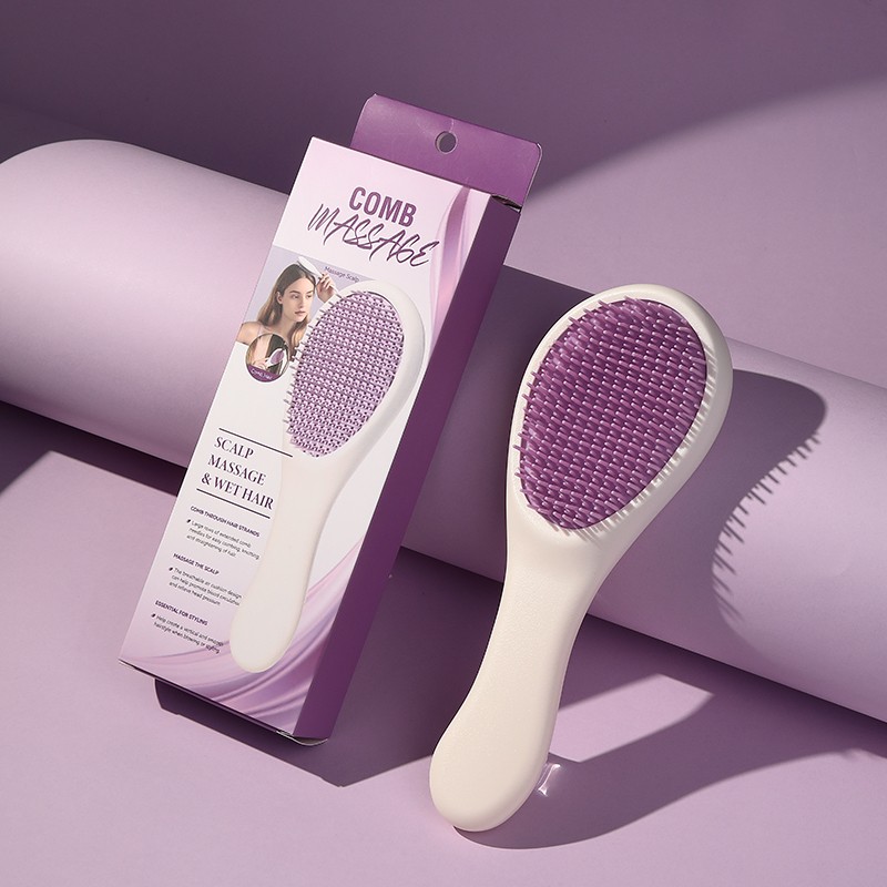 Custom Logo Fine Teeth Massage Comb C166 smooth Shampoo hair comb portable soft-toothed non-tangling Detangling Massage Scalp Brush
