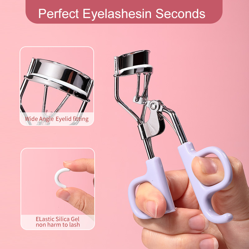 LMLTOP New version stainless steel diamond modern beauty makeup tools lift eyelash-curler purple pink curly eyelash curler SY534