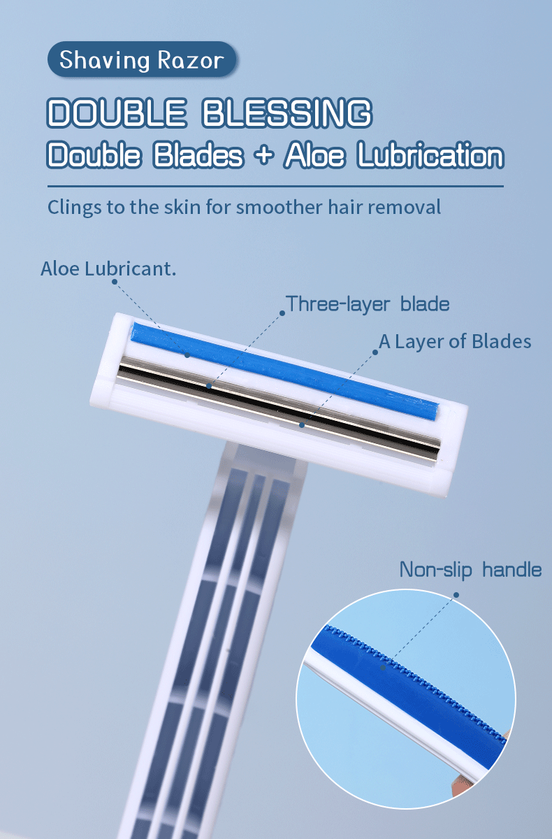 New Arrival Women's Double Blade Razor 7-Pack Painless Smooth Shaver Body Face Hair Remover Skin-Friendly Beauty Tool