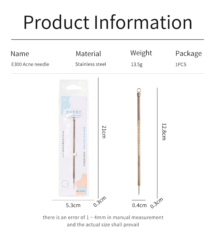 LMLTOP 1pc Wholesale Stainless Steel Acne Needle Set High Quality Blackhead Acne Needles Acne Blackhead Removal Needles E300