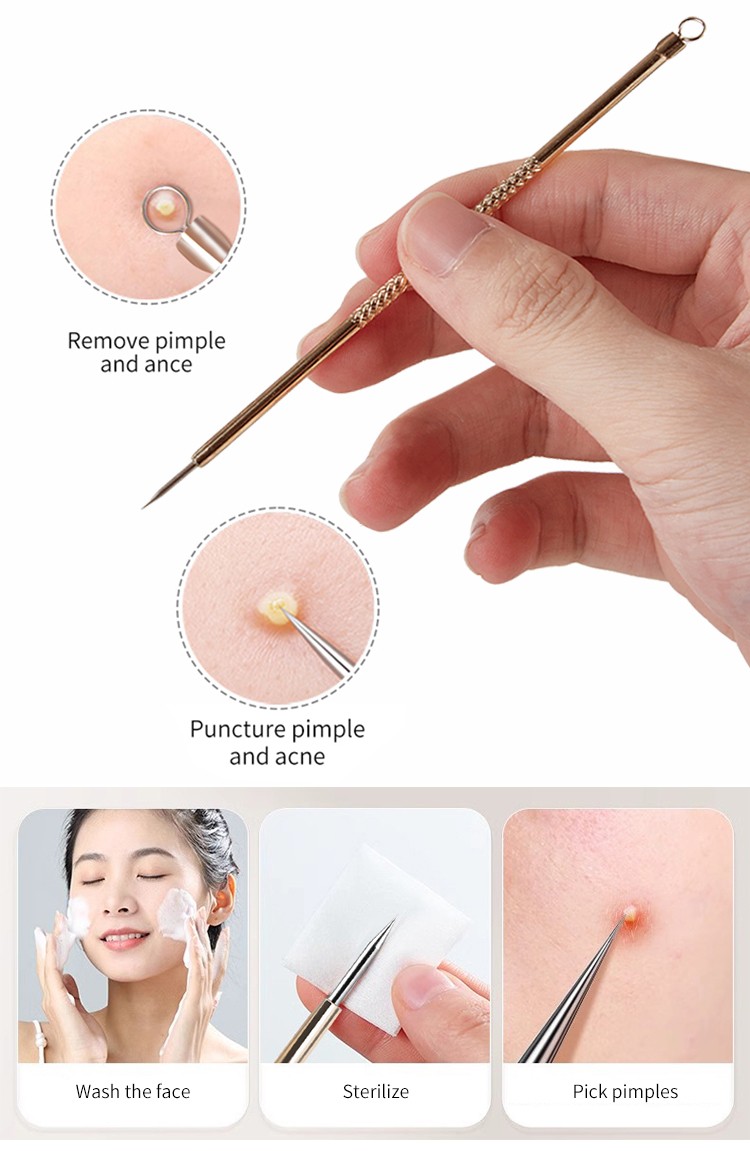 LMLTOP 1pc Wholesale Stainless Steel Acne Needle Set High Quality Blackhead Acne Needles Acne Blackhead Removal Needles E300