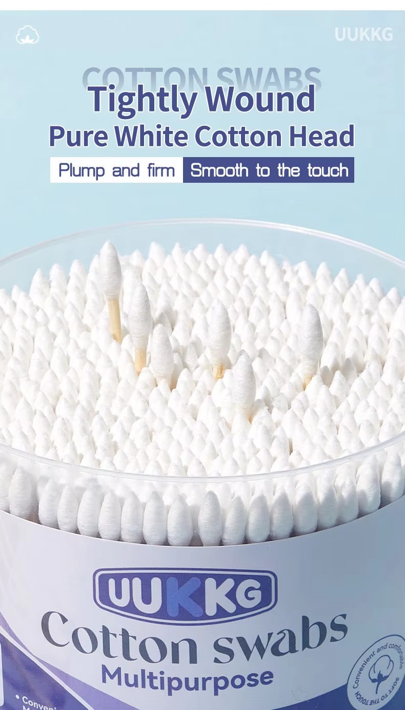 500pcs Cotton Swabs Bulk Double Head Bamboo Sticks Home Use Professional Travel Organic Makeup Removal Ear Cleaning Buds