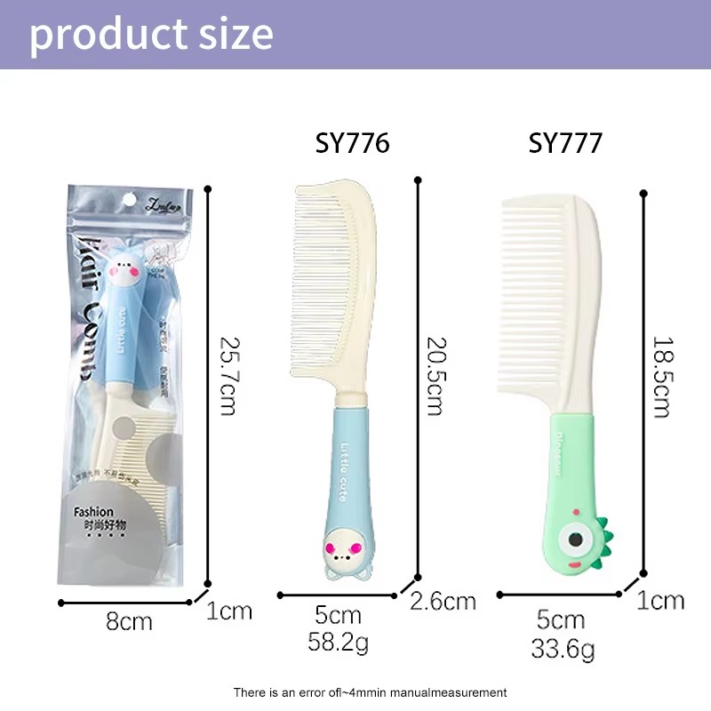 High Quality Anti-Static Straight Hair Comb ABS Plastic Salon Hair Brush for Daily Use Dyeing Separate Parting Comb SY776