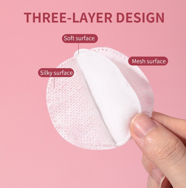 LMLTOP Bulk Supply Disposable Pure Sandwich Cotton 3-Layer Soft Lint-Free Makeup Pads for Face Cleansing