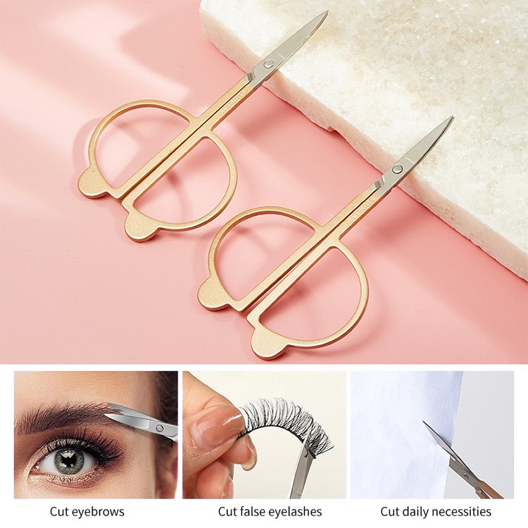 Cartoon Cute Multi-Functional Golden Makeup Scissors with Pointed Tips JJF14 Small Eyebrow Shaping Razor Beauty Eyebrow Tweezers Cartoon Cute Multi-Functional Golden Makeup Scissors with Pointed Tips JJF14 Small Eyebrow Shaping Razor Beauty Eyebrow Tweezers