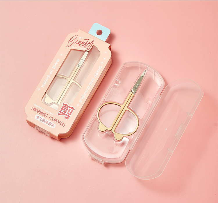 Cartoon Cute Multi-Functional Golden Makeup Scissors with Pointed Tips JJF14 Small Eyebrow Shaping Razor Beauty Eyebrow Tweezers Cartoon Cute Multi-Functional Golden Makeup Scissors with Pointed Tips JJF14 Small Eyebrow Shaping Razor Beauty Eyebrow Tweezers