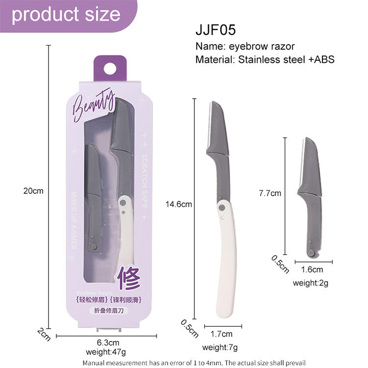 Micro-Distance Protective Net Folding Eyebrow Trimmer JJF05 Stainless Steel Face Eyebrow Scraping Knife Replaceable Blade Head Razor Micro-Distance Protective Net Folding Eyebrow Trimmer JJF05 Stainless Steel Face Eyebrow Scraping Knife Replaceable Blade Head Razor