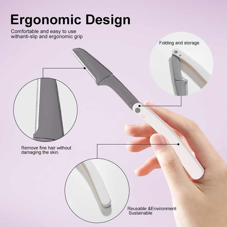 Micro-Distance Protective Net Folding Eyebrow Trimmer JJF05 Stainless Steel Face Eyebrow Scraping Knife Replaceable Blade Head Razor Micro-Distance Protective Net Folding Eyebrow Trimmer JJF05 Stainless Steel Face Eyebrow Scraping Knife Replaceable Blade Head Razor