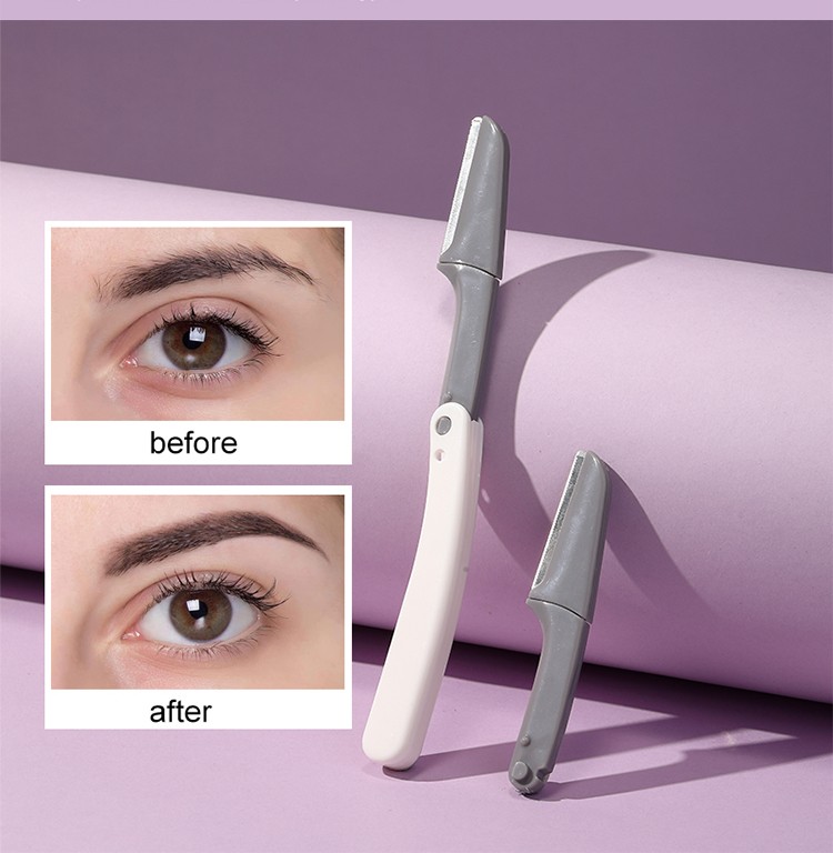 Micro-Distance Protective Net Folding Eyebrow Trimmer JJF05 Stainless Steel Face Eyebrow Scraping Knife Replaceable Blade Head Razor Micro-Distance Protective Net Folding Eyebrow Trimmer JJF05 Stainless Steel Face Eyebrow Scraping Knife Replaceable Blade Head Razor