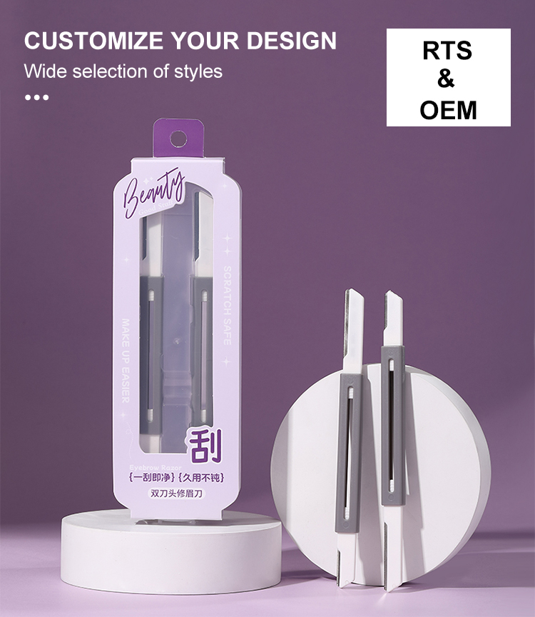 LMLTOP 2PCS Double heads Facial Eyebrow Razors JJF03 Retractable Stainless steel Beauty Eyebrow Trimmer Dermaplaning Shaving Tool LMLTOP 2PCS Double heads Facial Eyebrow Razors JJF03 Retractable Stainless steel Beauty Eyebrow Trimmer Dermaplaning Shaving Tool