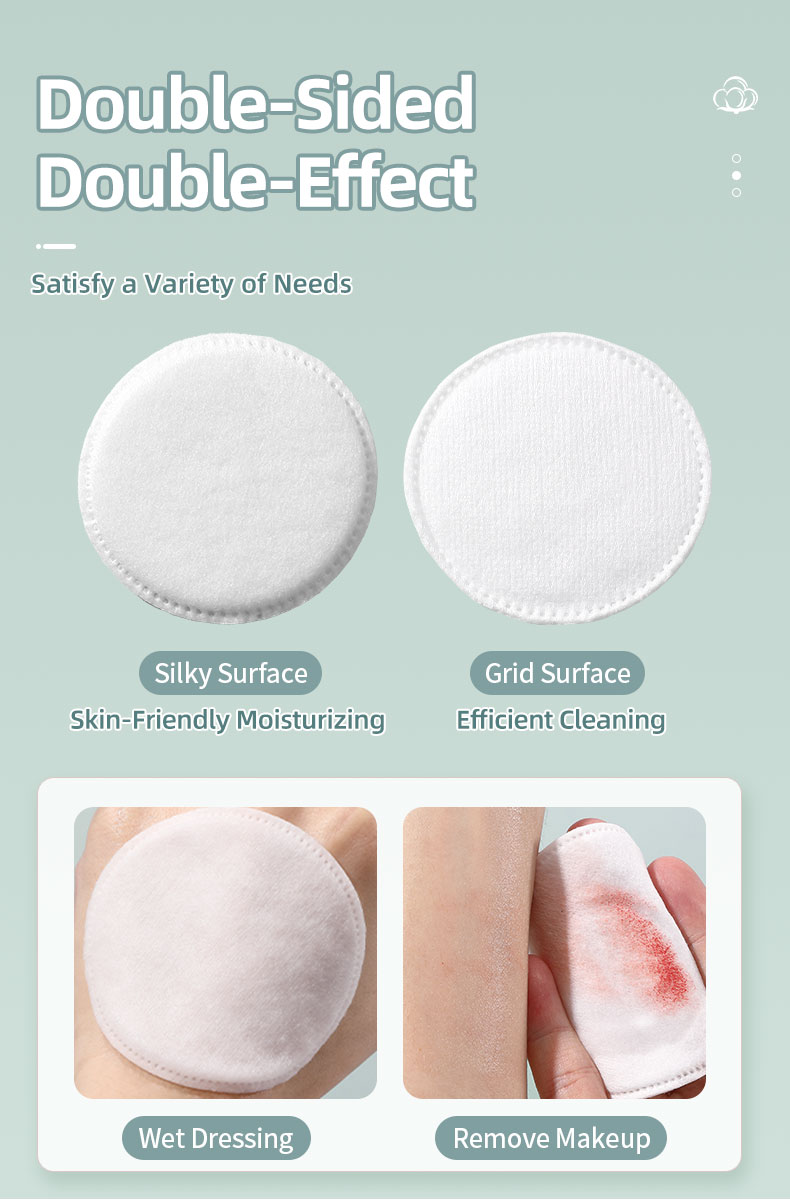 RCA 80PCS Thick Round Cotton Double-Sided Makeup Remover Cotton High Absorbent Water Face Nail Lip Sandwich Cotton Pads V09 RCA 80PCS Thick Round Cotton Double-Sided Makeup Remover Cotton High Absorbent Water Face Nail Lip Sandwich Cotton Pads V09