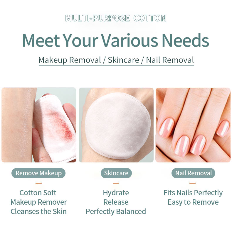 RCA 80PCS Thick Round Cotton Double-Sided Makeup Remover Cotton High Absorbent Water Face Nail Lip Sandwich Cotton Pads V09 RCA 80PCS Thick Round Cotton Double-Sided Makeup Remover Cotton High Absorbent Water Face Nail Lip Sandwich Cotton Pads V09