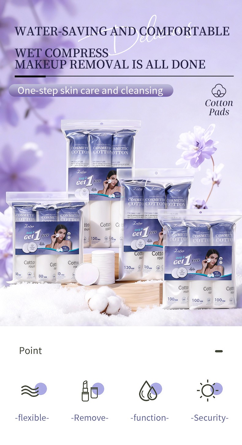 LMLTOP 80/100/150pcs Disposable cotton facial makeup remover Eco friendly daily use cotton pads makeup remover cotton for face SY446/SY447/SY448/SY683 LMLTOP 80/100/150pcs Disposable cotton facial makeup remover Eco friendly daily use cotton pads makeup remover cotton for face SY446/SY447/SY448/SY683