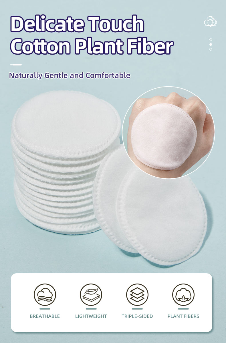 UENO Double Sides Makeup Cotton Pads Facial Toner Pads Multi-Purpose Skin Care Cotton Pad for Face Cosmetic Makeup Remover Round V10