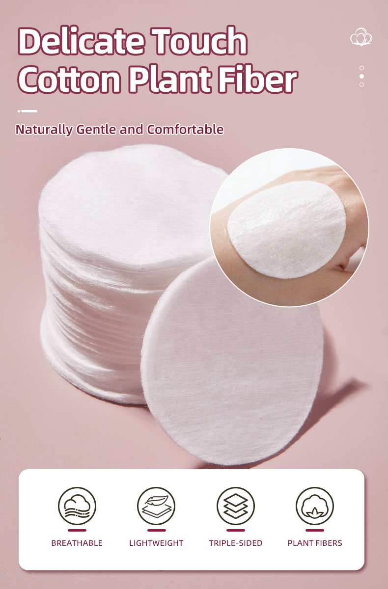 Disposable Cotton Rounds Pads Soft Lint Free Sandwich Pure Cotton Pads for Sensitive Skin Cleansing care