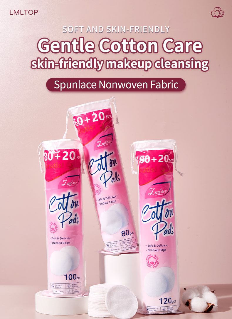 Disposable Cotton Rounds Pads Soft Lint Free Sandwich Pure Cotton Pads for Sensitive Skin Cleansing care