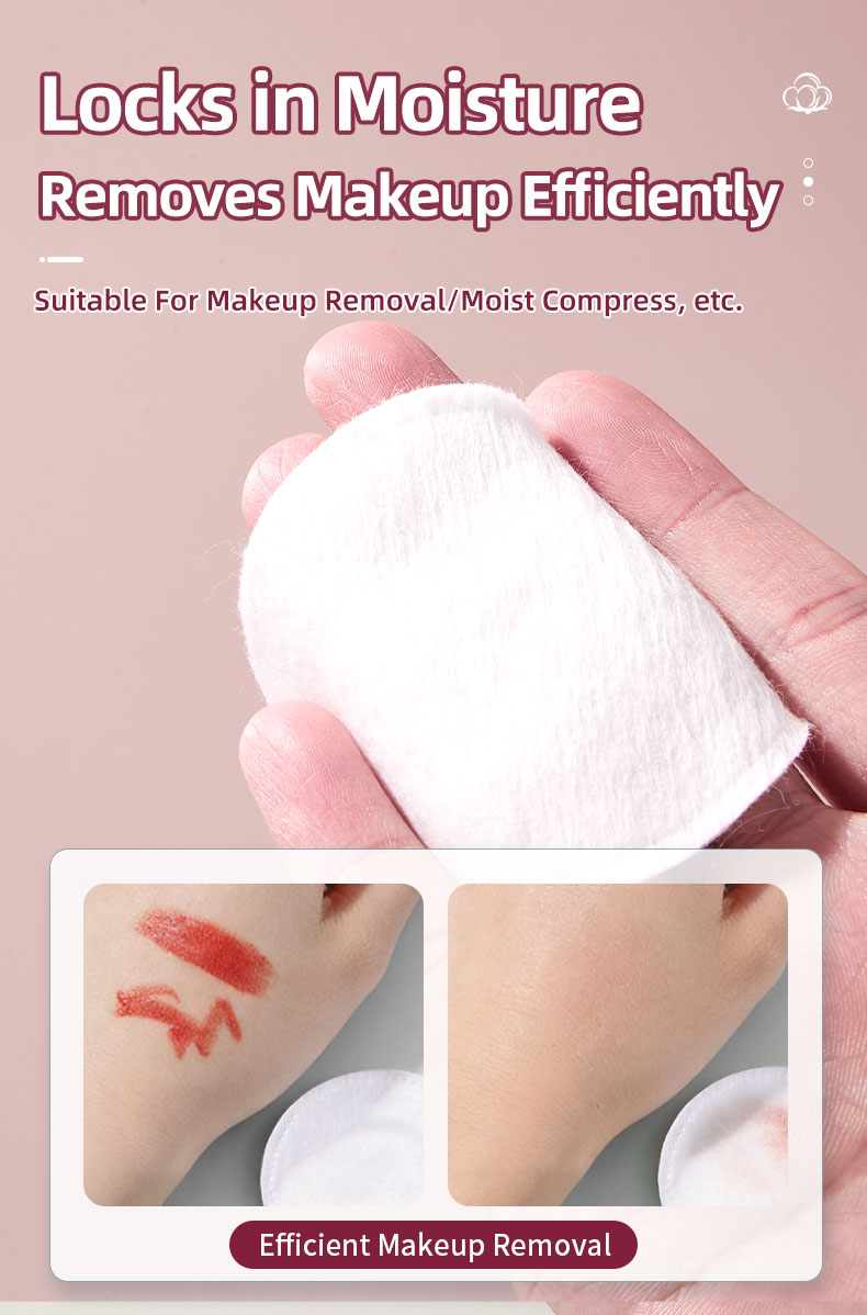 Disposable Cotton Rounds Pads Soft Lint Free Sandwich Pure Cotton Pads for Sensitive Skin Cleansing care
