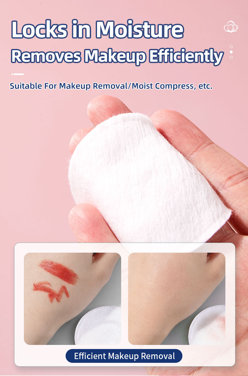 Factory Wholesale Makeup Cotton Pads Natural Makeup Soft Absorbent Rounds Cotton Pads for Face Cosmetic Makeup Remover Cleaner V01 V02 V03