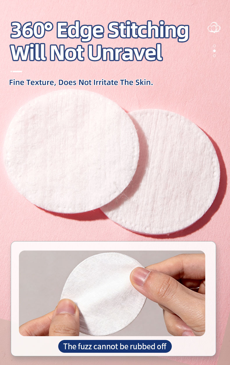 Factory Wholesale Makeup Cotton Pads Natural Makeup Soft Absorbent Rounds Cotton Pads for Face Cosmetic Makeup Remover Cleaner V01 V02 V03