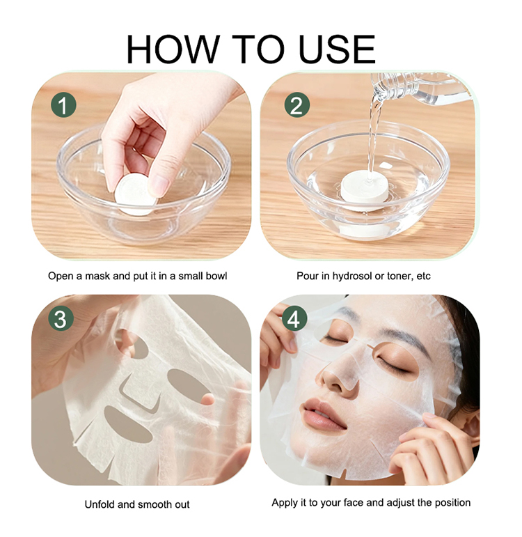 Yousha Compressed Facial Mask Sheet 20Pcs Skin Care Portable Non Woven Diy Face Mask Paper Coin Tissue For Travel Ym002