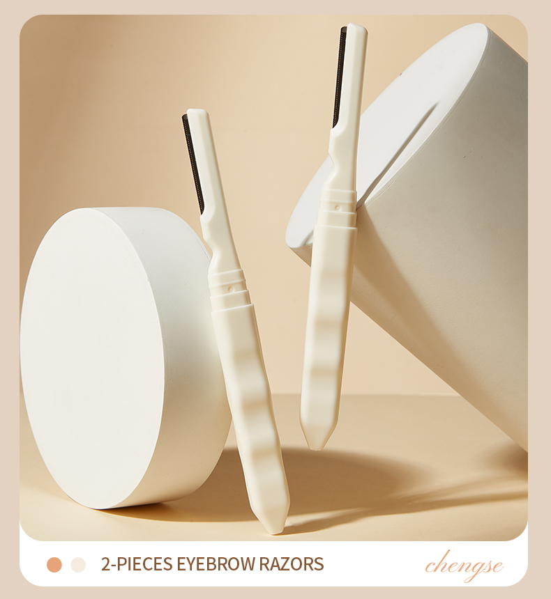 2-in-1 Detachable Eyebrow Razors changeable Heads for Precision Shaping Professional Trimmer Dermaplaning Styling Tools US04