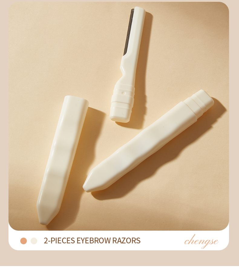 2-in-1 Detachable Eyebrow Razors changeable Heads for Precision Shaping Professional Trimmer Dermaplaning Styling Tools US04