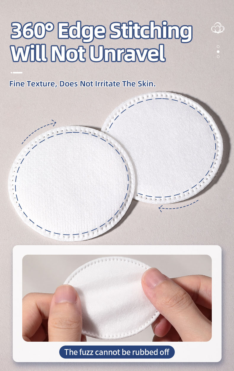 UENO 80/100pcs Pack Natural 3-Layer Round Cotton Pads Disposable Face Cotton Pad for Face Skin Care