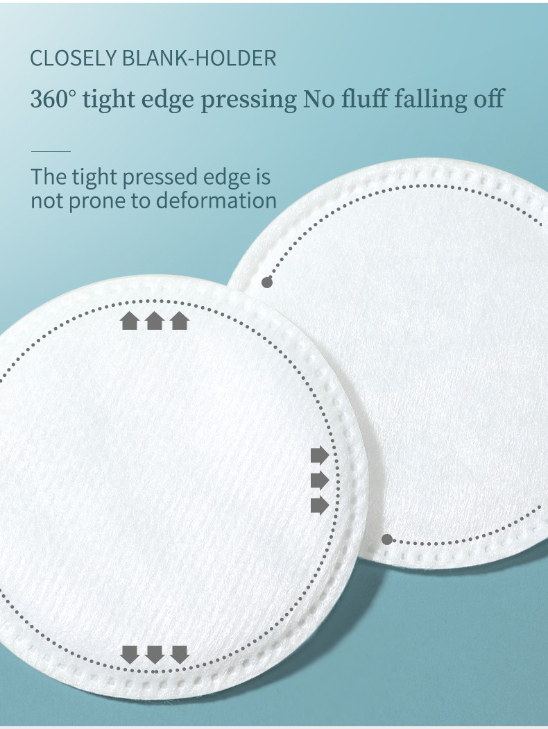 Factory Direct 100pcs 3in1/Pack 3-layer Round Cosmetic Cotton Pads Disposable Sandwich Facial Cleansing Makeup Remover Pad SY430