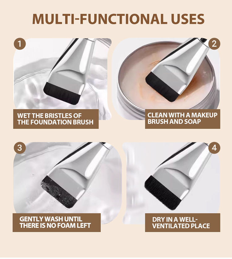 High elastic Durable Makeup brush wire thin flat Foundation