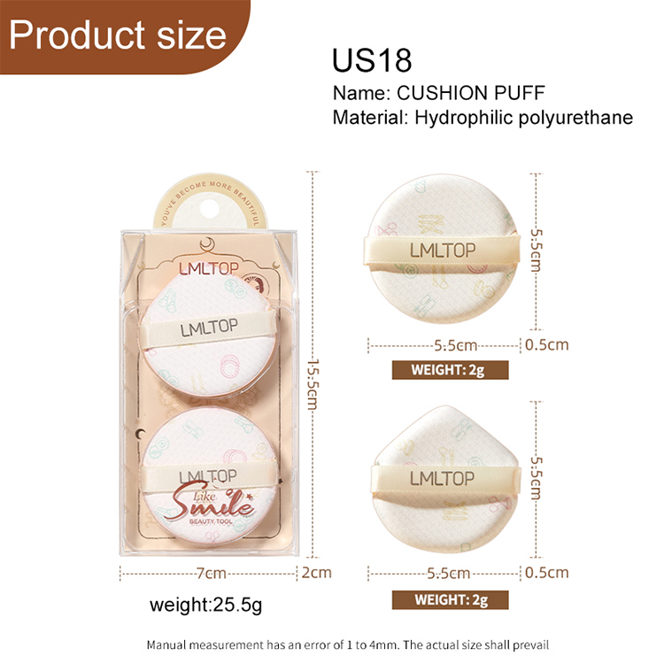 LMLTOP Soft Round Waterdrop Air Cushion Foundation Powder Puff Makeup Sponge for Beauty Latex Free Makeup US18