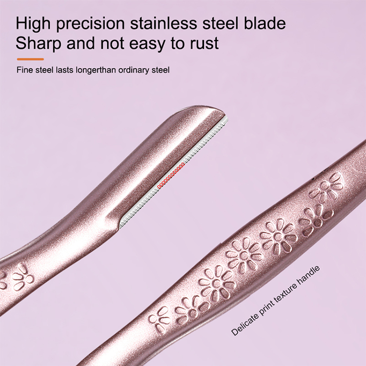 Metal Color handle Women Facial eyebrow trimmer kit JJF08 Safe Shaver Razor Stainless Steel Eyebrow Razor Set Metal Color handle Women Facial eyebrow trimmer kit JJF08 Safe Shaver Razor Stainless Steel Eyebrow Razor Set