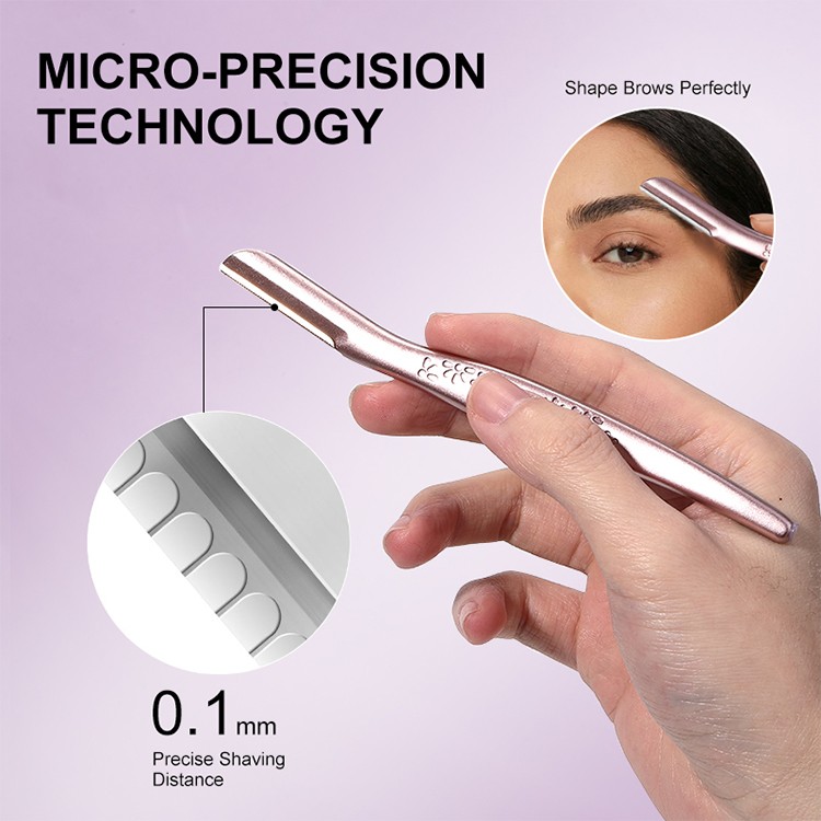 Metal Color handle Women Facial eyebrow trimmer kit JJF08 Safe Shaver Razor Stainless Steel Eyebrow Razor Set Metal Color handle Women Facial eyebrow trimmer kit JJF08 Safe Shaver Razor Stainless Steel Eyebrow Razor Set