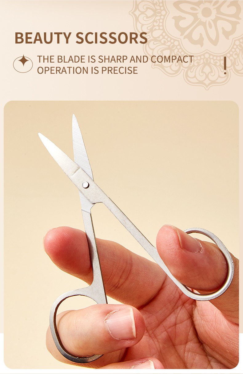 7 in 1 Nail Clipper Kit Stainless Steel Nail File Scissors Nail Clipper Travel Grooming Kit Manicure