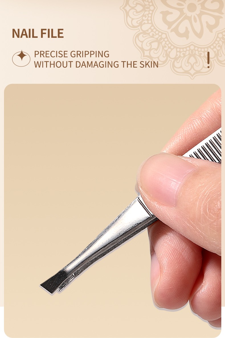 7 in 1 Nail Clipper Kit Stainless Steel Nail File Scissors Nail Clipper Travel Grooming Kit Manicure