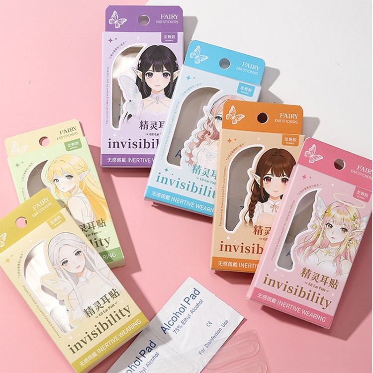 Cosmetic TPU Ear Patch V-shape Elf Ear Tapes Reusable Ear Training Posture Corrector Wind Elf Ear Sticker Standing Ear Support Y014