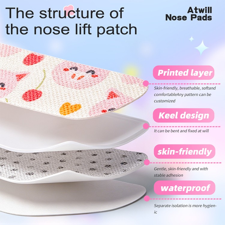 Factory Price Nose Beauty Correction Tape Patch for Wide Nose Alar Stickers Lift Sagging Nose Tip Breathable Non-woven Strips Y018