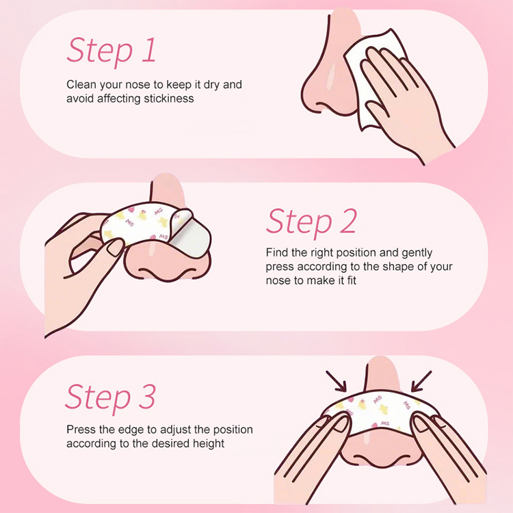 Factory Price Nose Beauty Correction Tape Patch for Wide Nose Alar Stickers Lift Sagging Nose Tip Breathable Non-woven Strips Y018