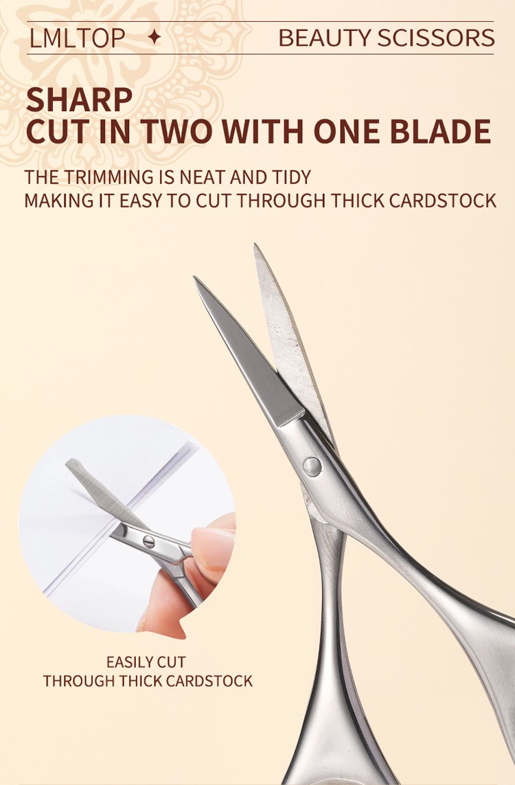 High Quality Small Embroidery Thread Trimming Stainless Steel Beauty Scissors Straight Nose Hair Beard Trimming Wholesale US25