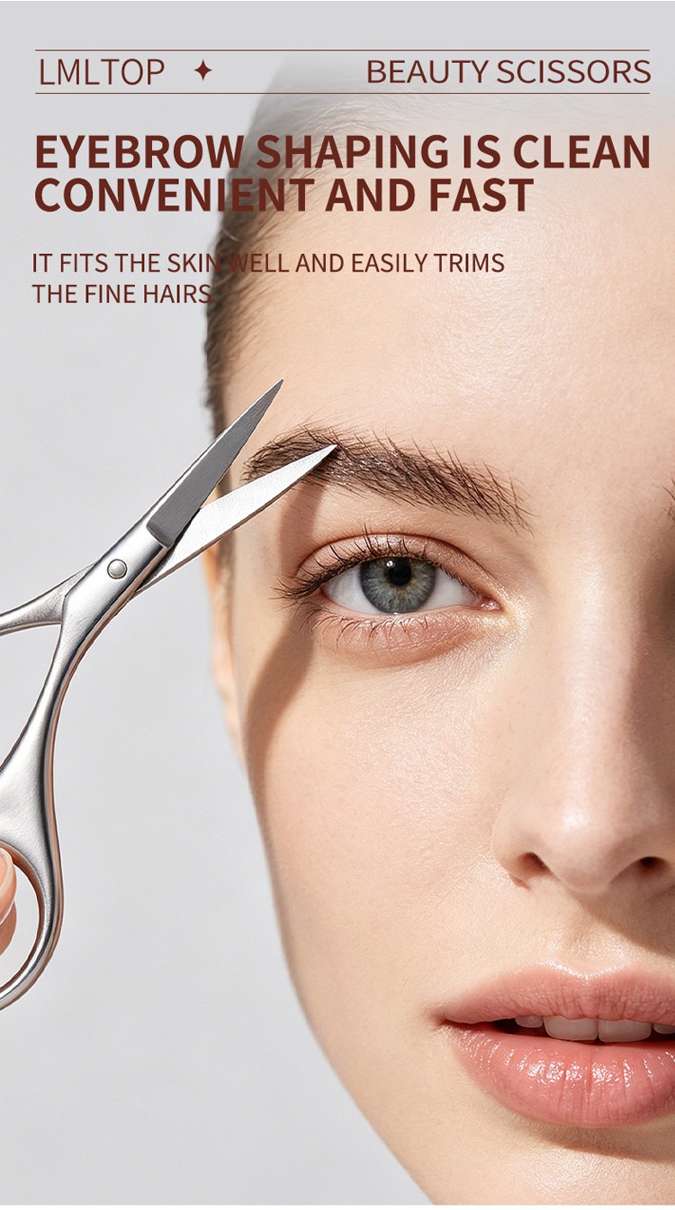 High Quality Small Embroidery Thread Trimming Stainless Steel Beauty Scissors Straight Nose Hair Beard Trimming Wholesale US25