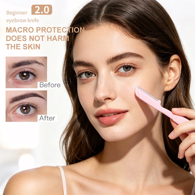 3in1 Eyebrow Razor Kit Hair Trimmer Dermaplaning Tool Women Grooming Grooming Razor Eyebrow Razor Face Shaver for Women A909