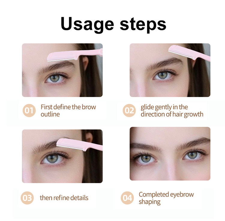 3in1 Eyebrow Razor Kit Hair Trimmer Dermaplaning Tool Women Grooming Grooming Razor Eyebrow Razor Face Shaver for Women A909
