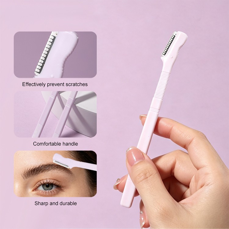 Wholesale Professional Eyebrow razor Kit Stainless Steel Slanted Tip Hair Face Remover Eyebrow Shaving Trimmer