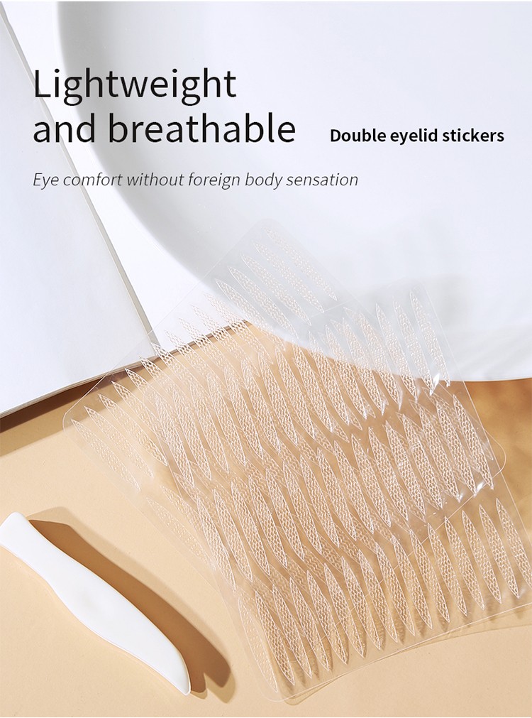 Private Label Eyes Beauty Tool Double Eyelid Tape 96pcs Breathable Invisible Lace Double Eyelid Stickers With Tweezers A882