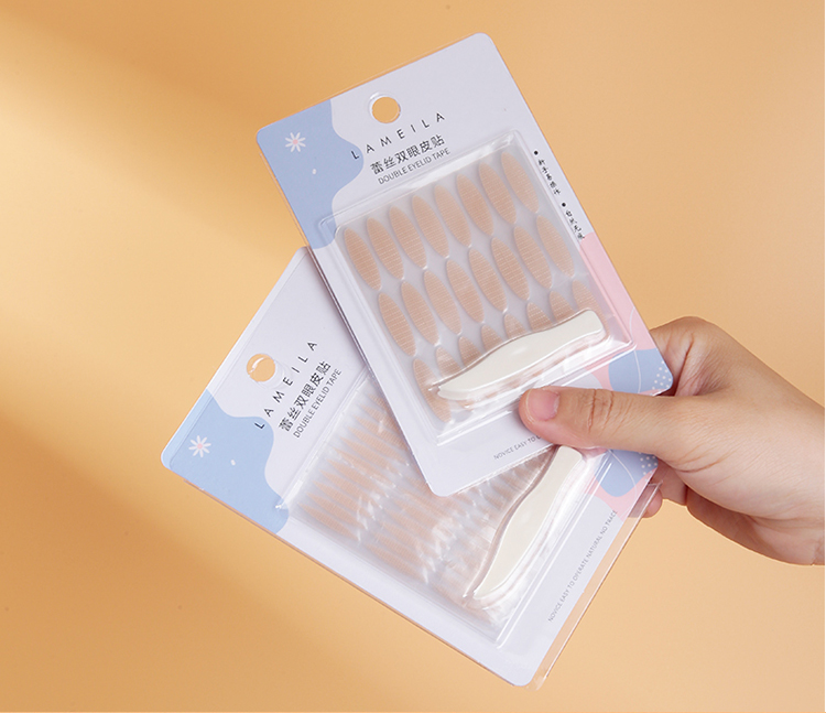 Private Label Eyes Beauty Tool Double Eyelid Tape 96pcs Breathable Invisible Lace Double Eyelid Stickers With Tweezers A882