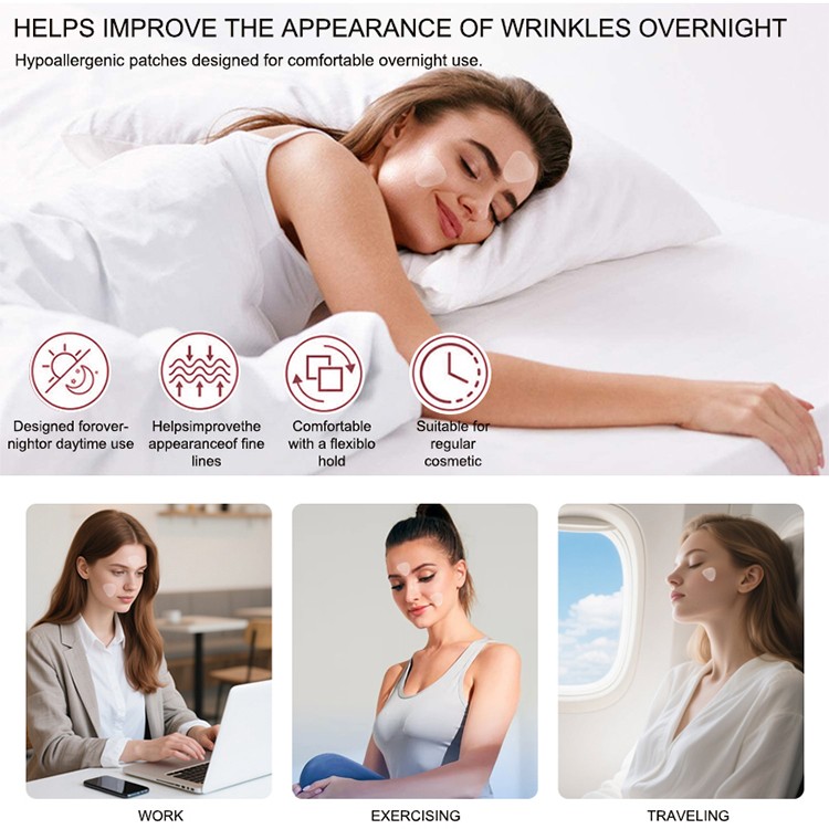 New Anti Wrinkle Face Lifting Patches Tapes Kit PE Skin-Friendly Breathable Firming Facial Lift Skin Care Forehead Strips Y023